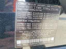 2016 LAND ROVER RANGE ROVER