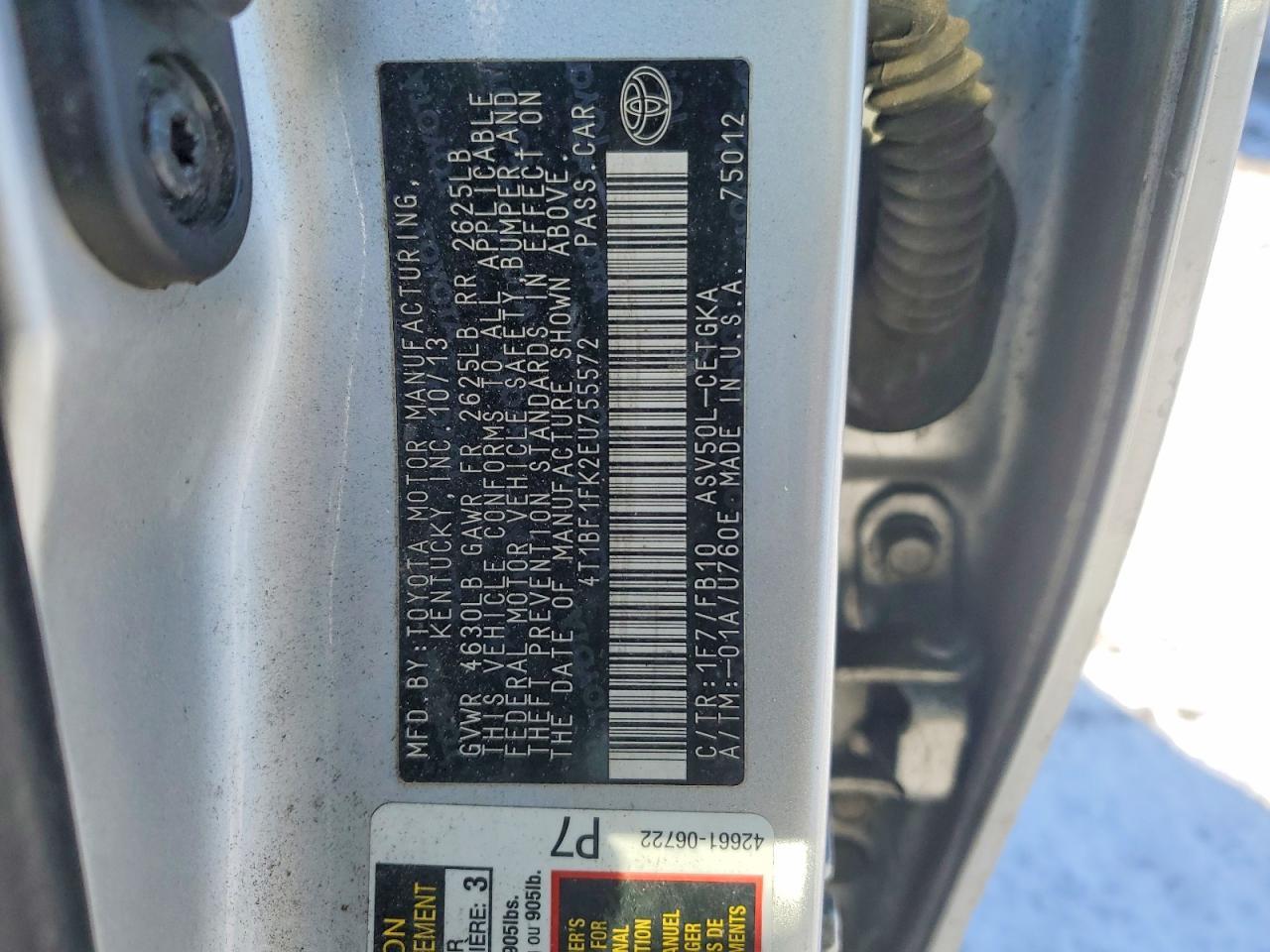 2014 TOYOTA CAMRY
