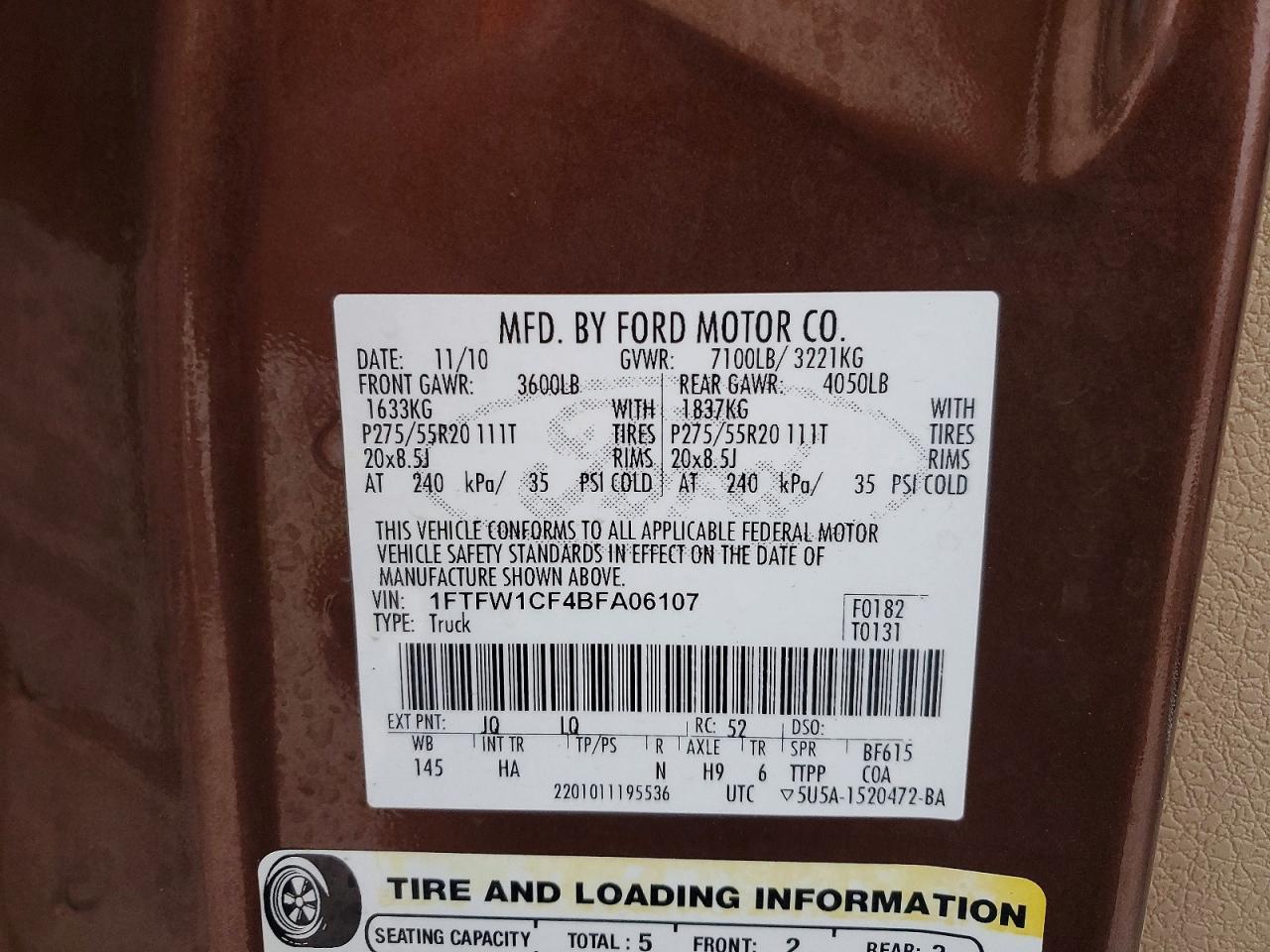 2011 FORD F-150