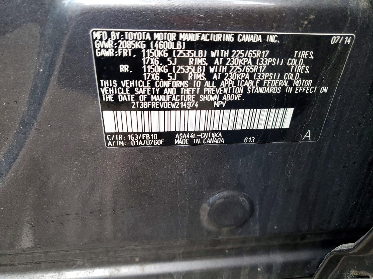 2014 TOYOTA RAV4