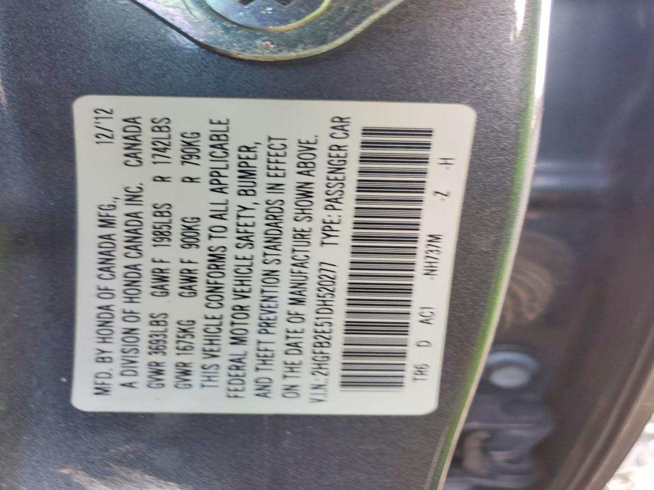 2013 HONDA CIVIC