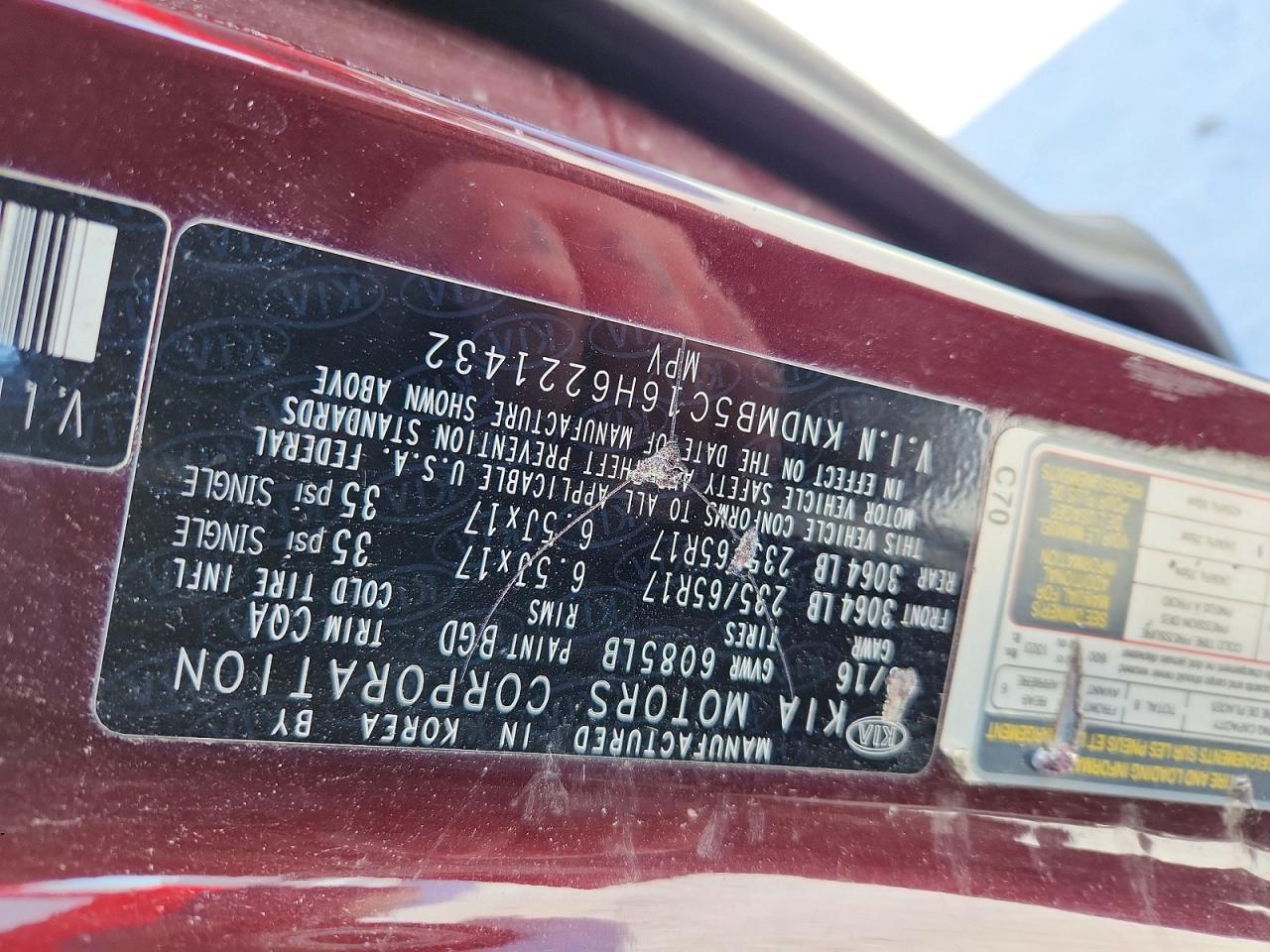 2017 KIA SEDONA