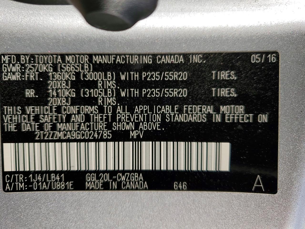 2016 LEXUS RX 350