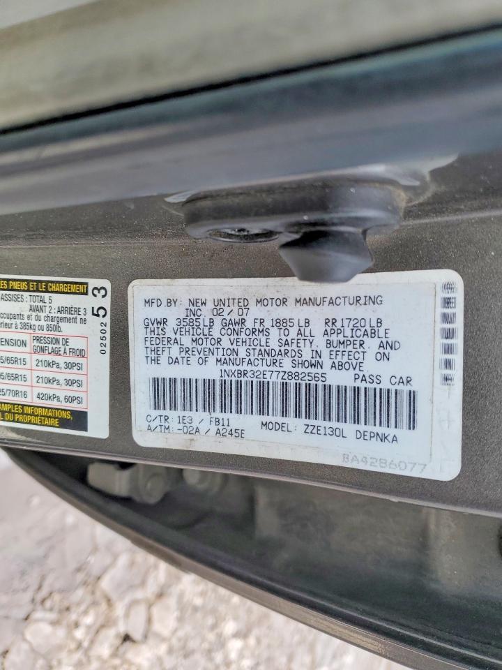 2007 TOYOTA COROLLA