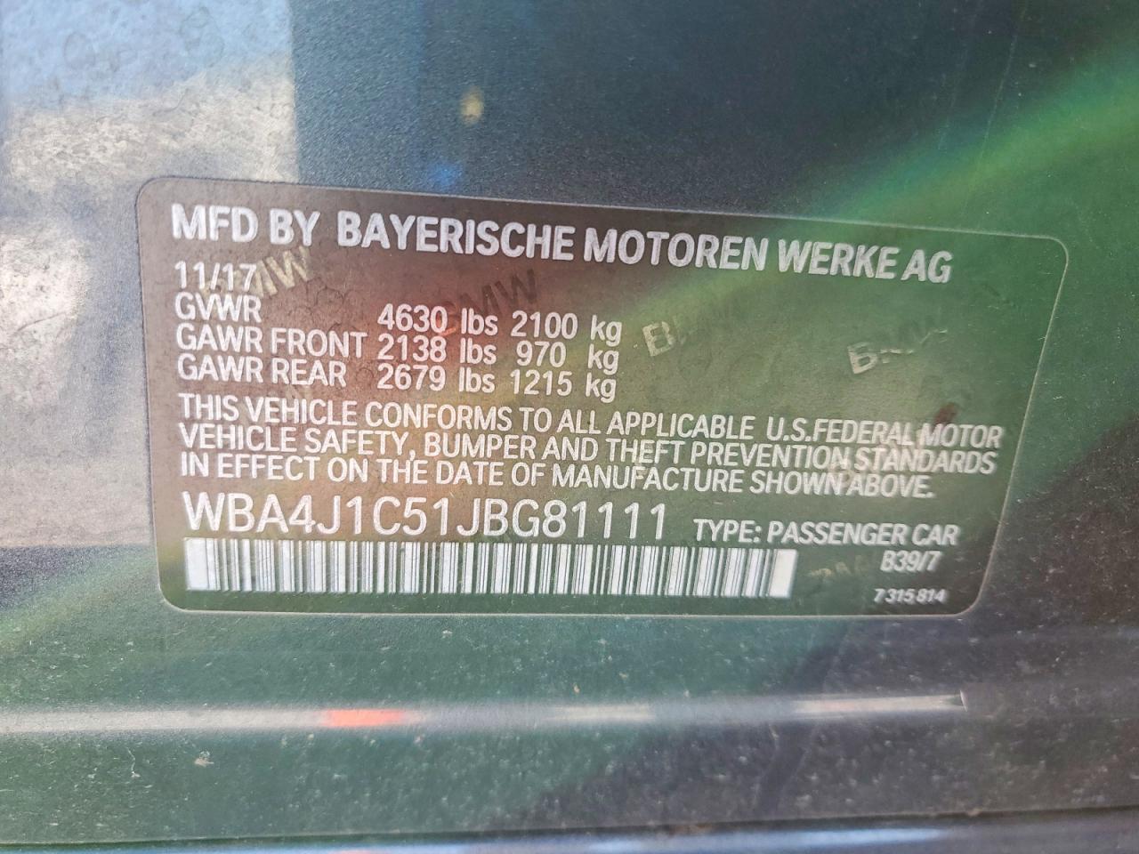 2018 BMW 4 Series