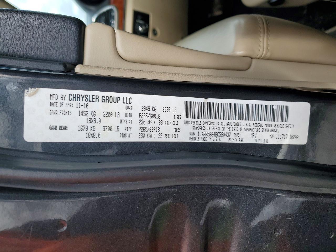 2011 JEEP Grand Cherokee