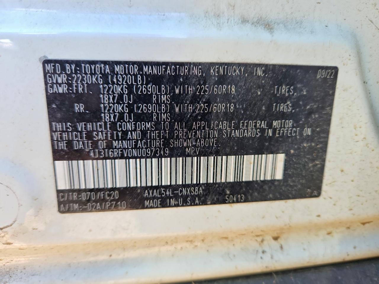 2022 TOYOTA RAV4