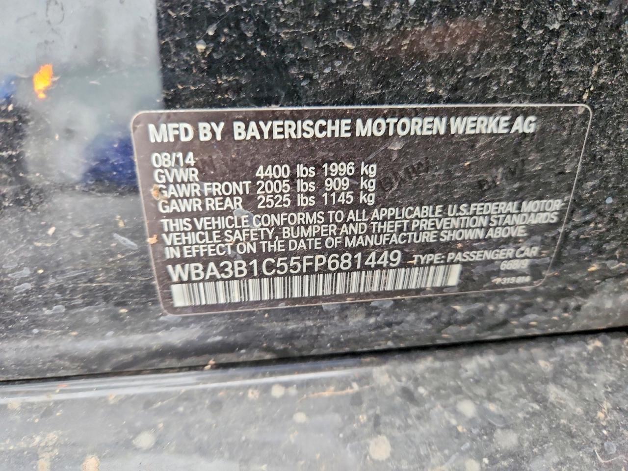 2015 BMW 3 SERIES