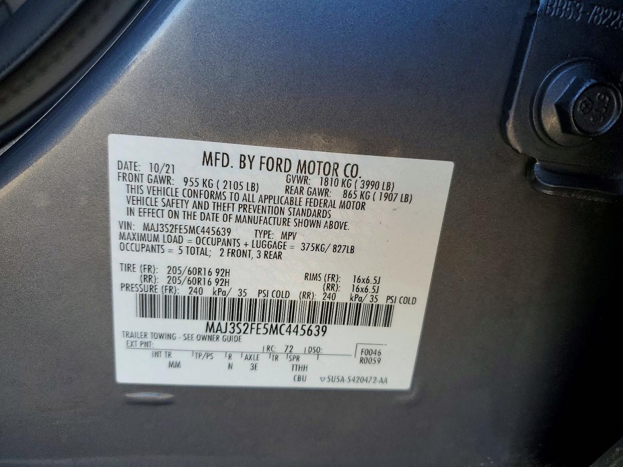 2021 FORD EcoSport