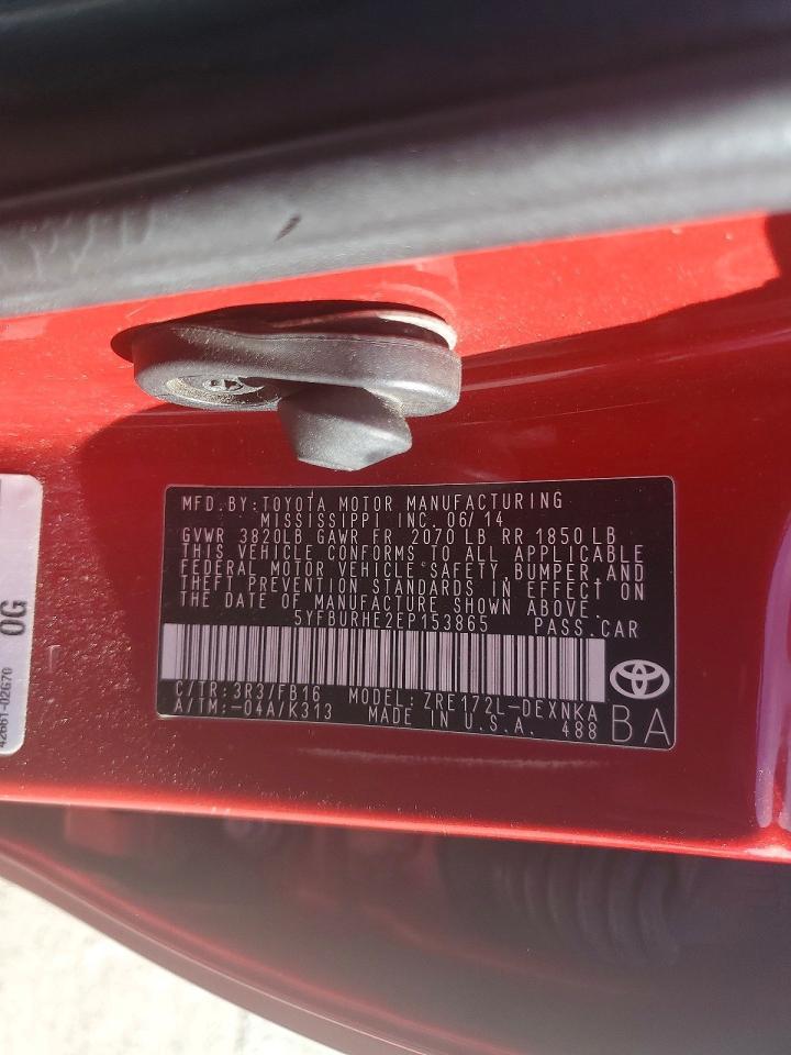 2014 TOYOTA COROLLA