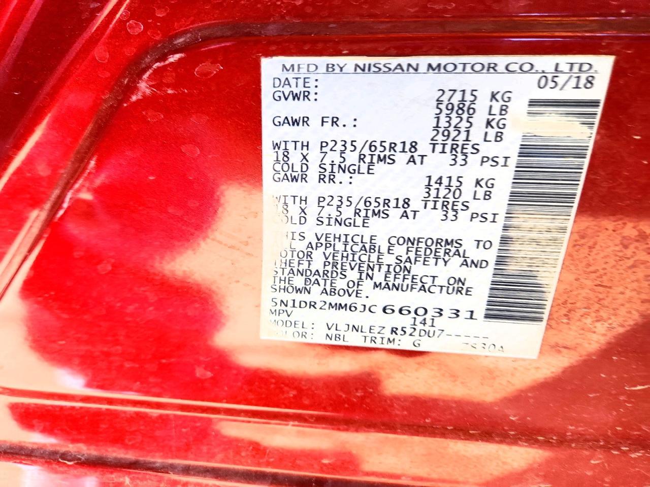 2018 NISSAN PATHFINDER