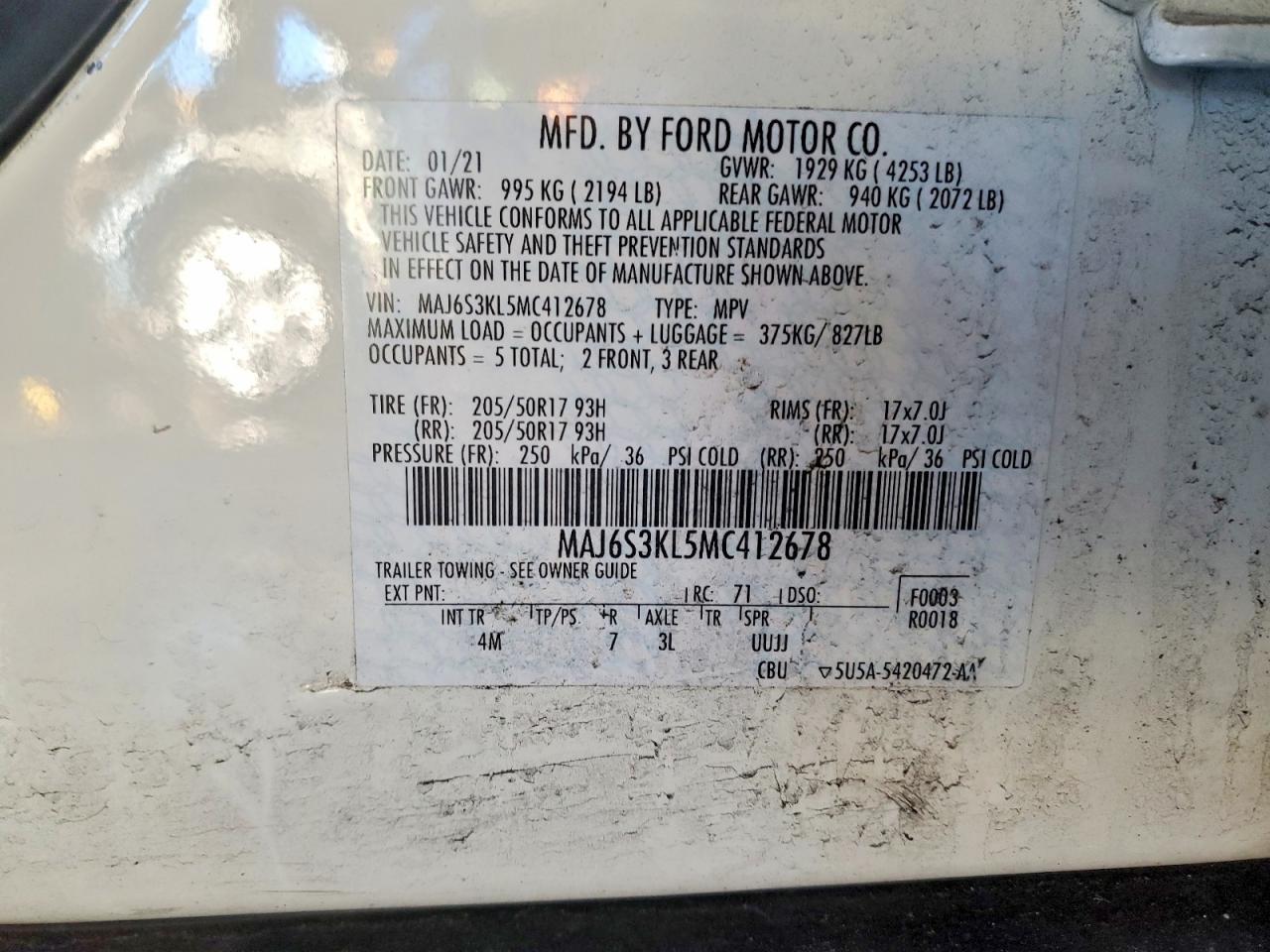 2021 FORD EcoSport