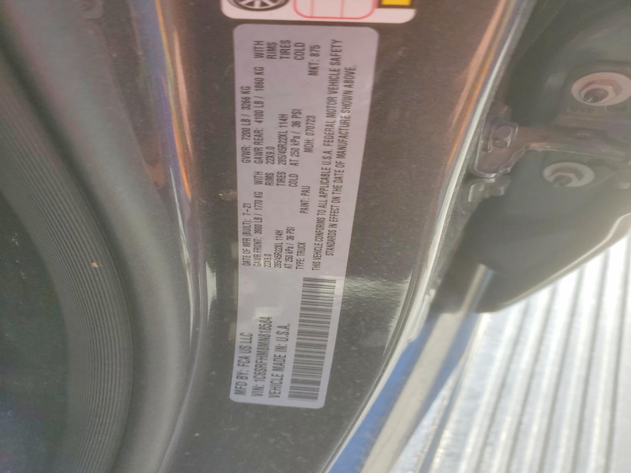 2021 RAM 1500