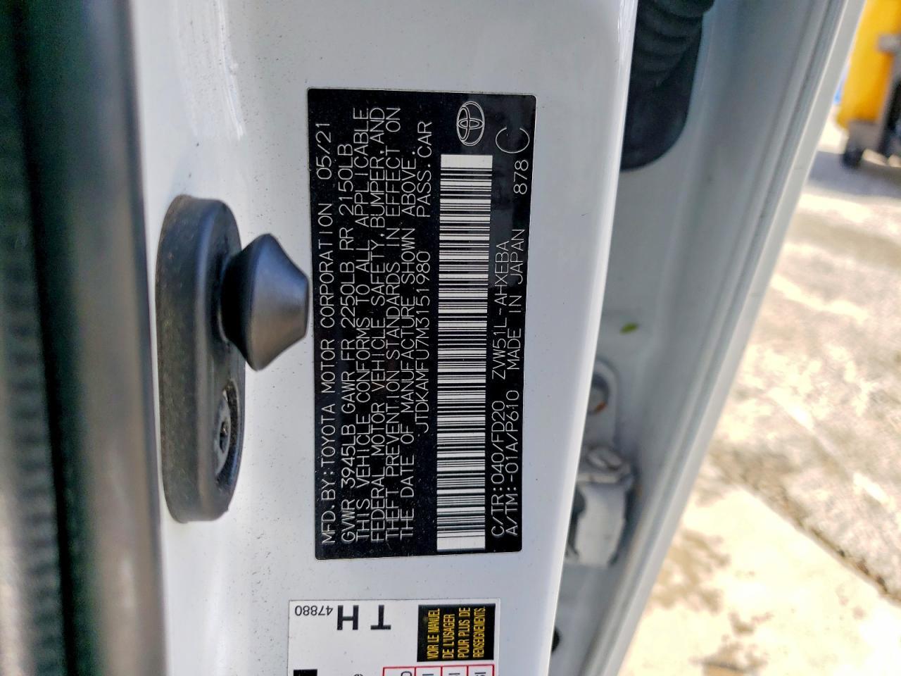 2021 TOYOTA PRIUS