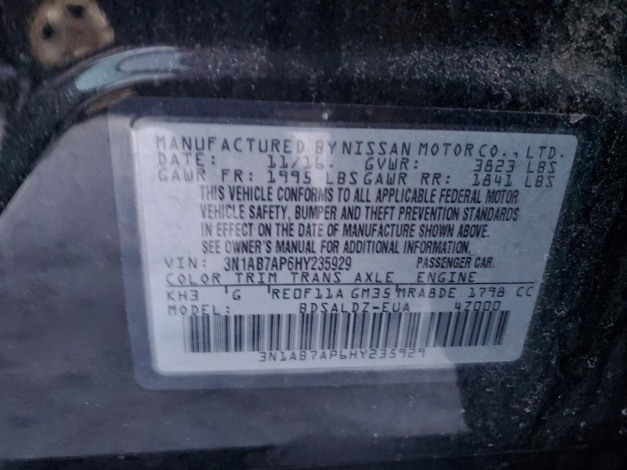 2017 NISSAN SENTRA