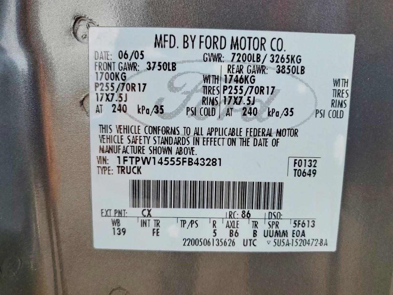 2005 FORD F-150
