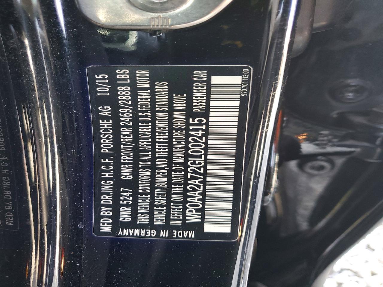 2016 PORSCHE Panamera