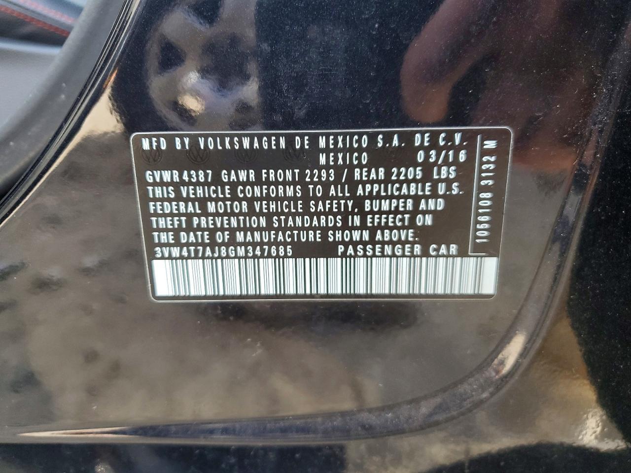 2016 VOLKSWAGEN JETTA
