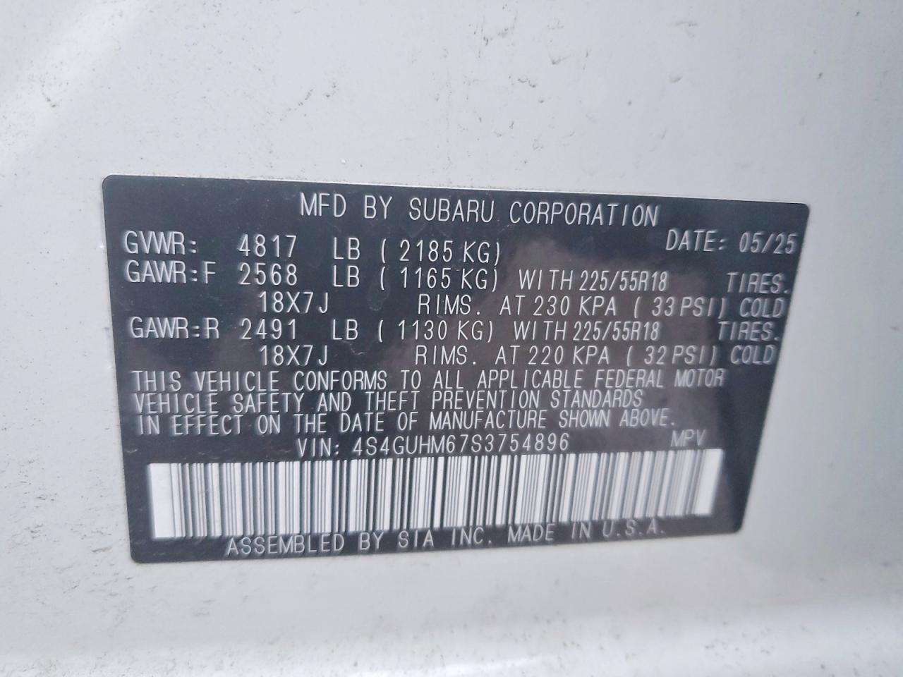 2025 SUBARU Crosstrek