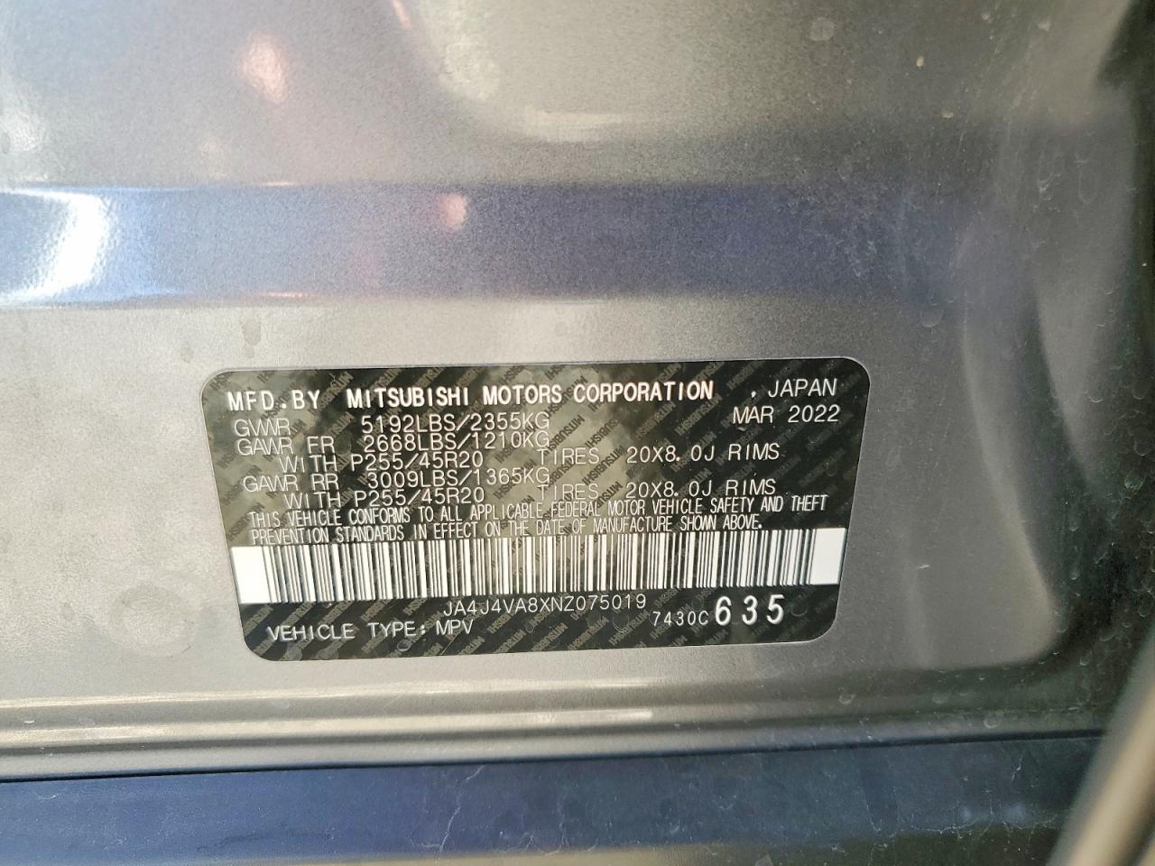 2022 MITSUBISHI outlander