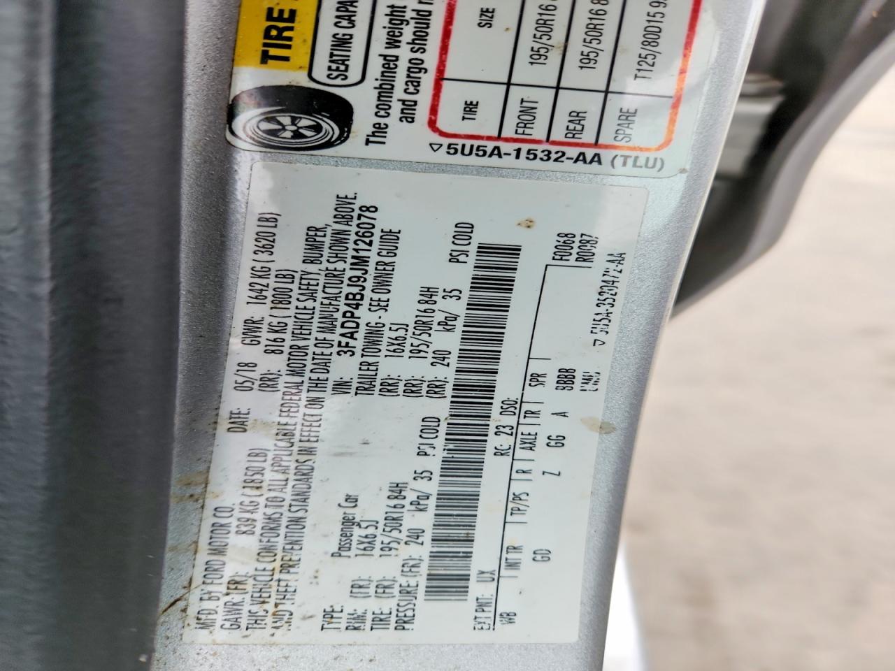 2018 FORD Fiesta