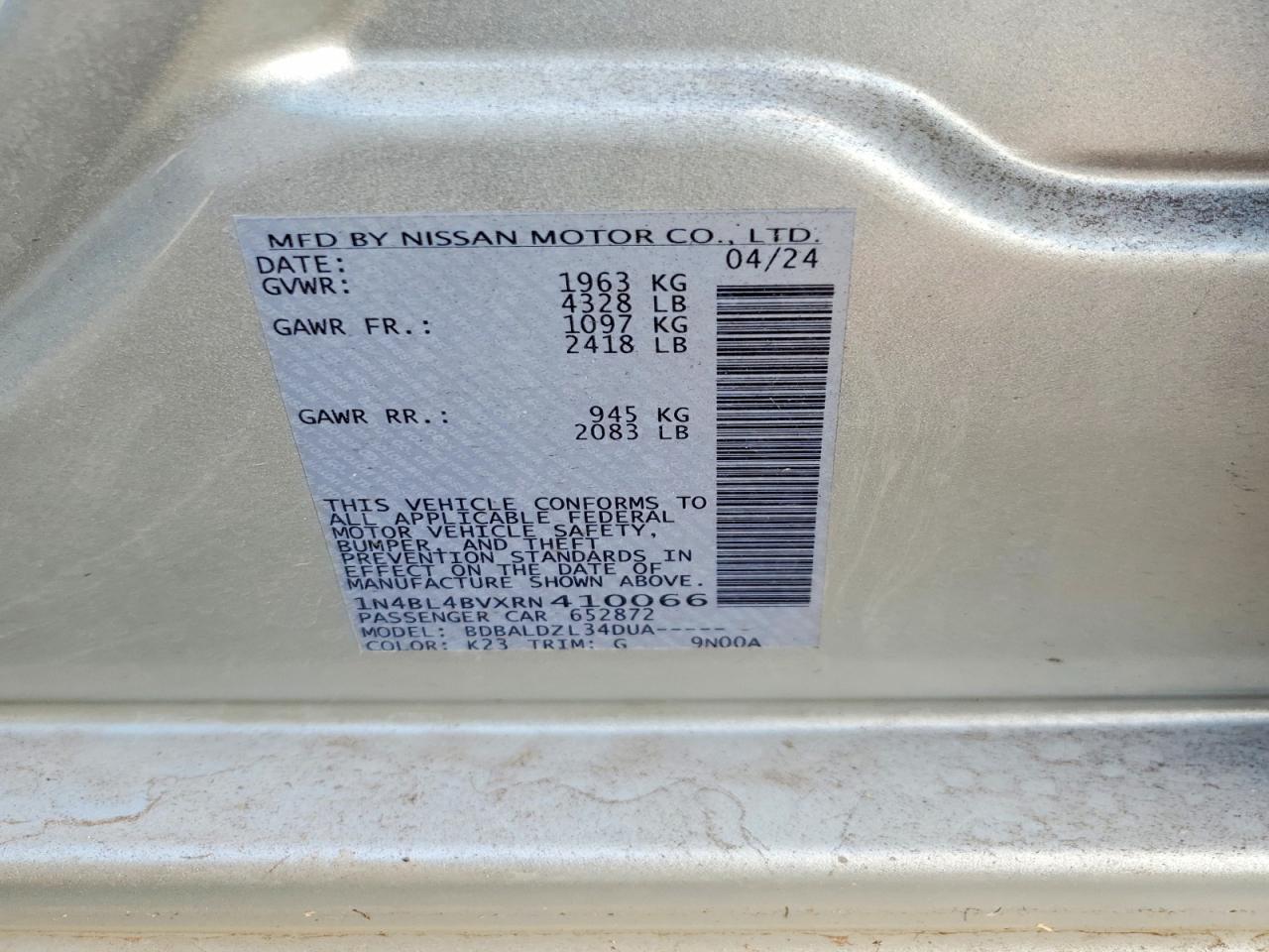 2024 NISSAN ALTIMA
