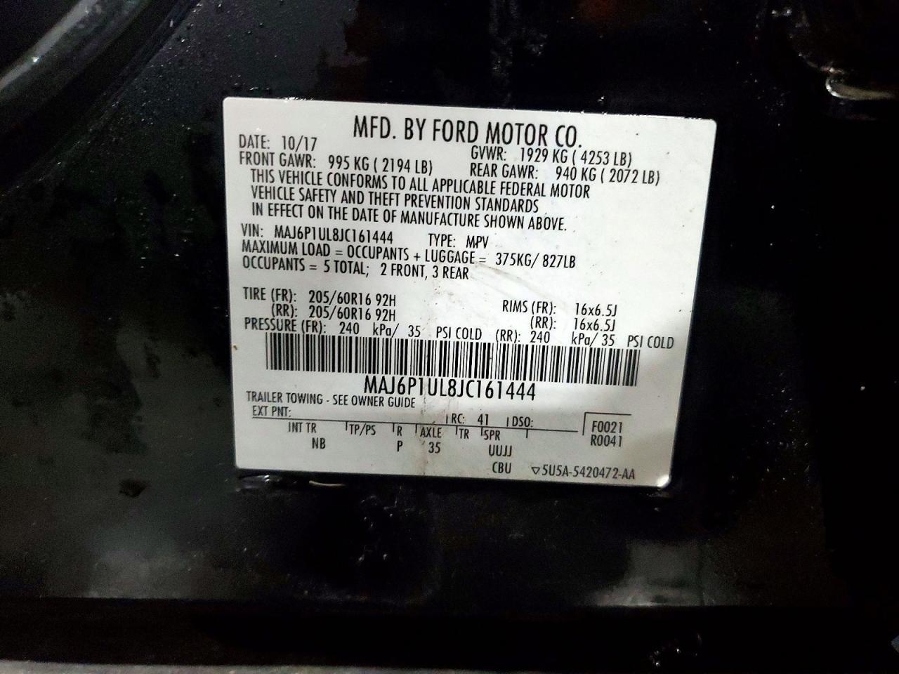 2018 FORD EcoSport
