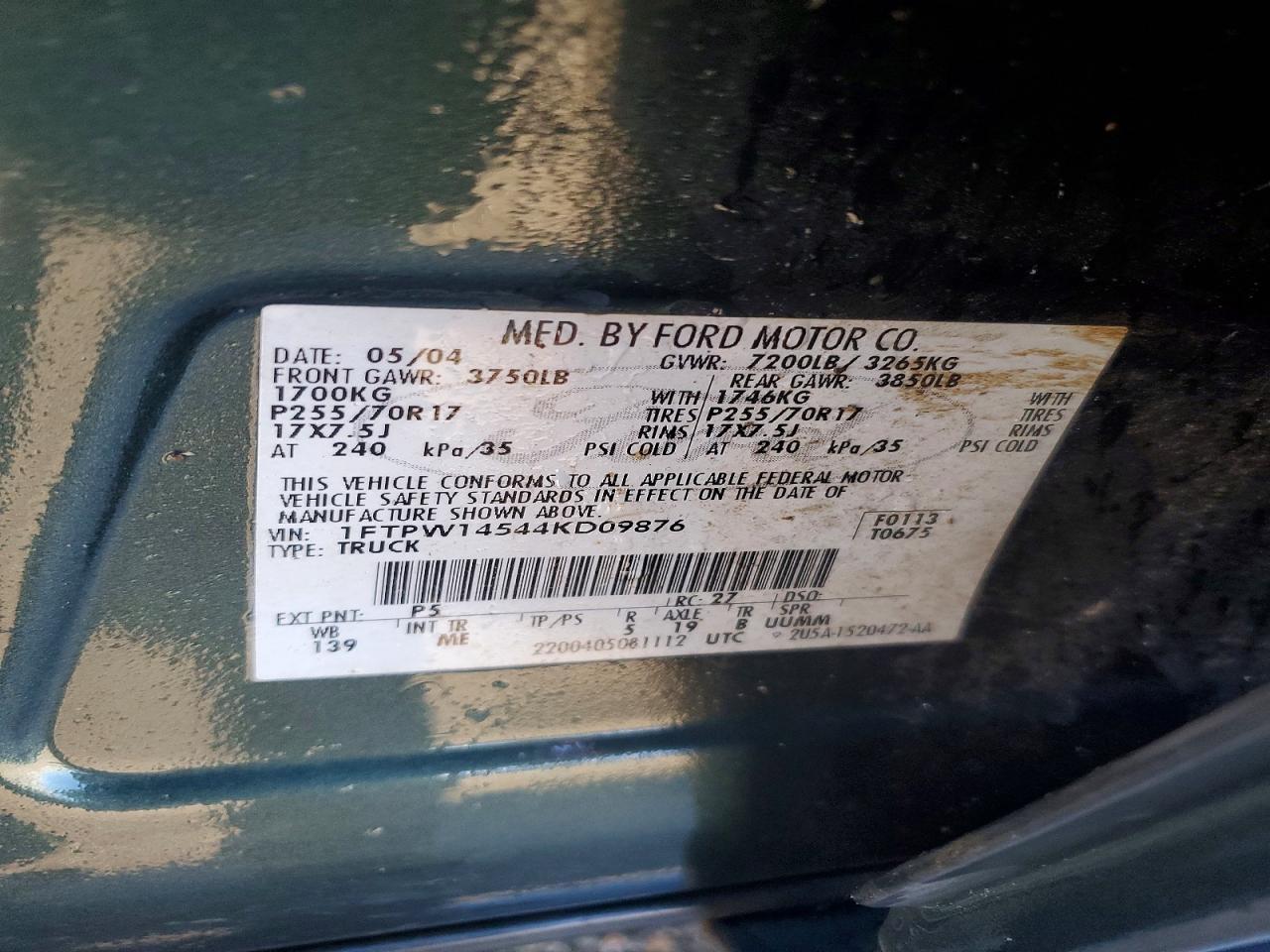 2004 FORD F-150 Lightning