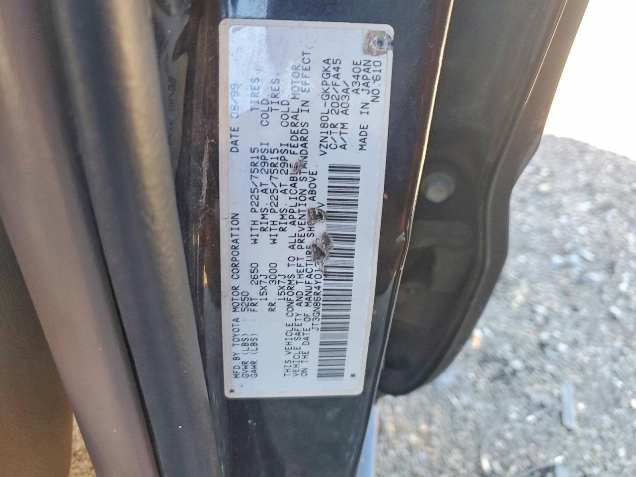 2000 TOYOTA 4Runner