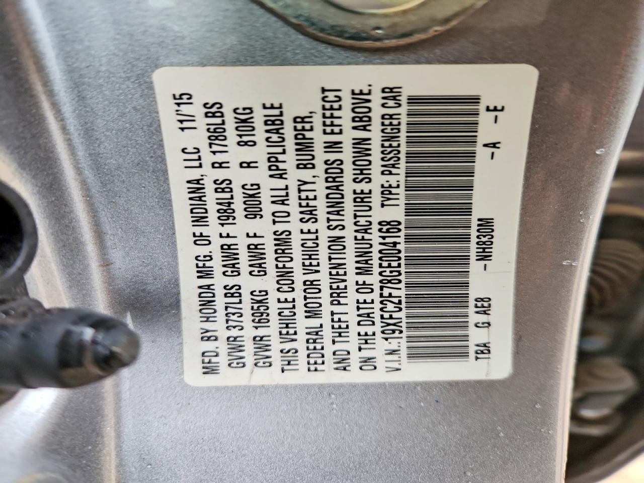2016 HONDA CIVIC