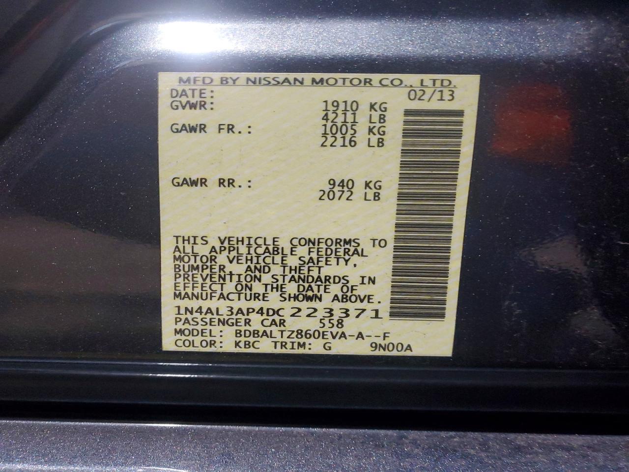 2013 NISSAN ALTIMA