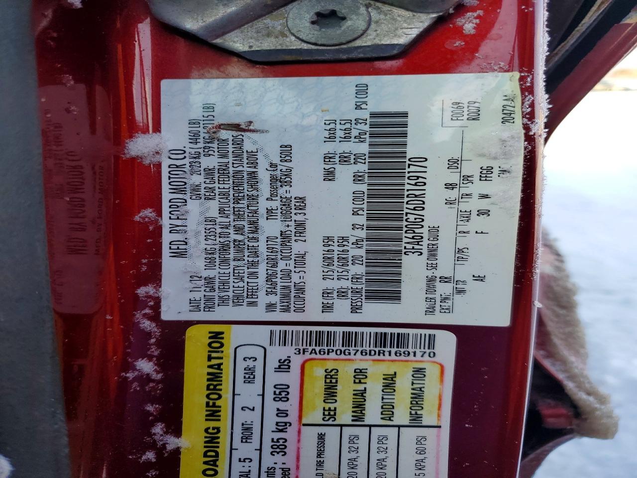 2013 FORD FUSION