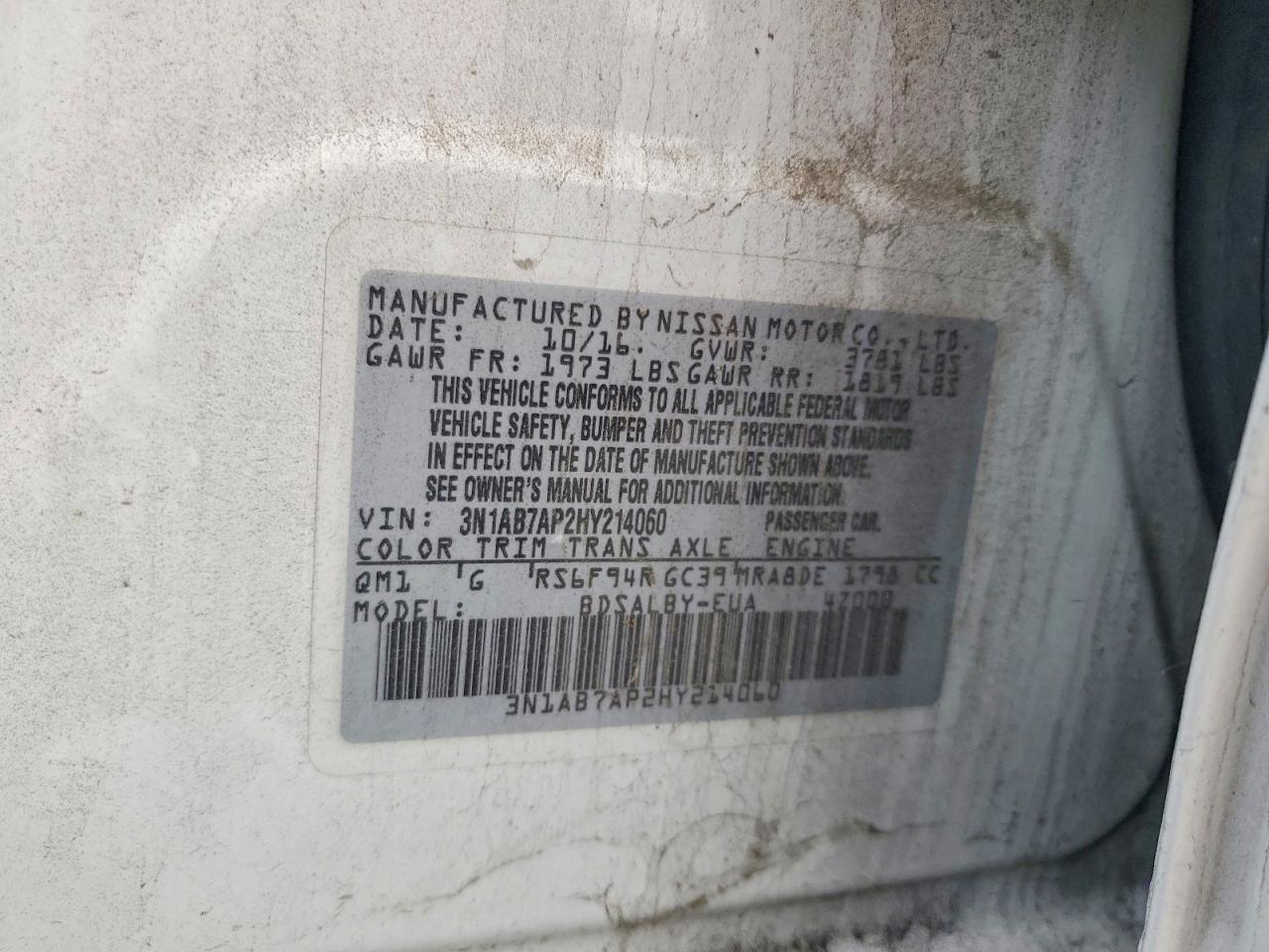 2017 NISSAN SENTRA