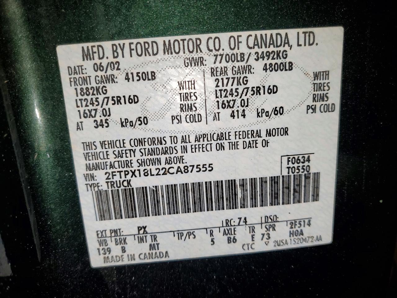 2002 FORD F-150