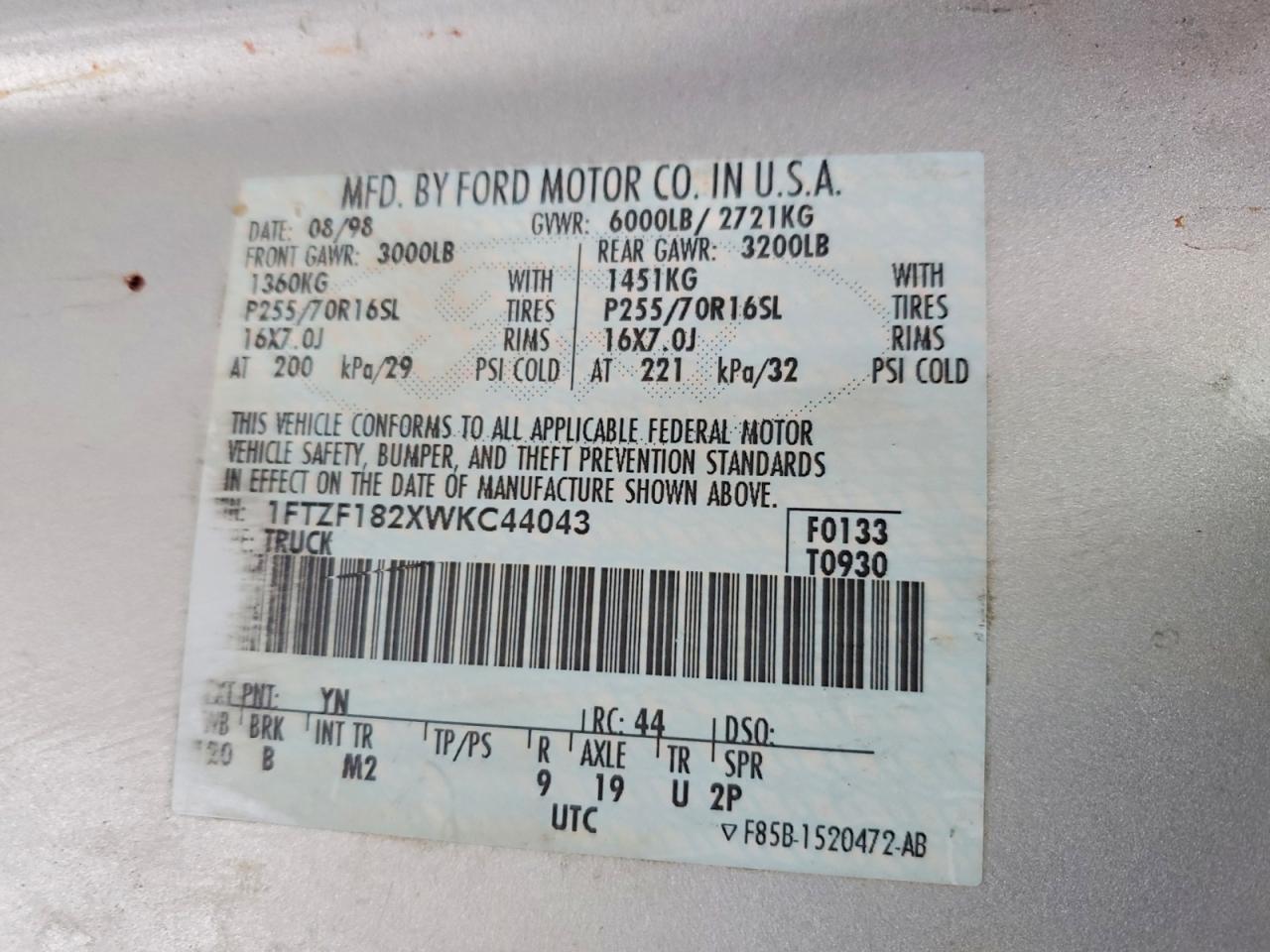 1998 FORD F-150