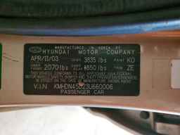 2003 HYUNDAI ELANTRA