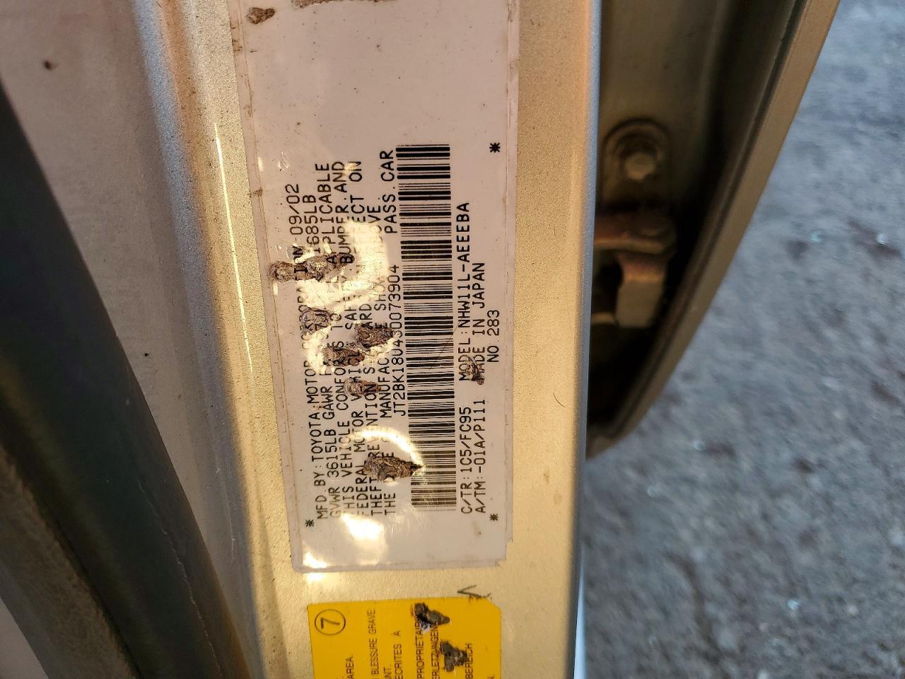 2003 TOYOTA PRIUS