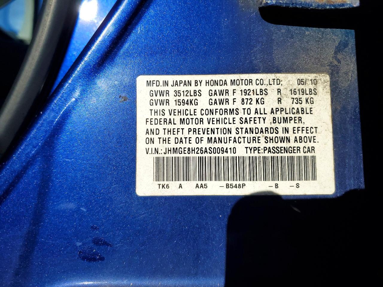 2010 HONDA FIT