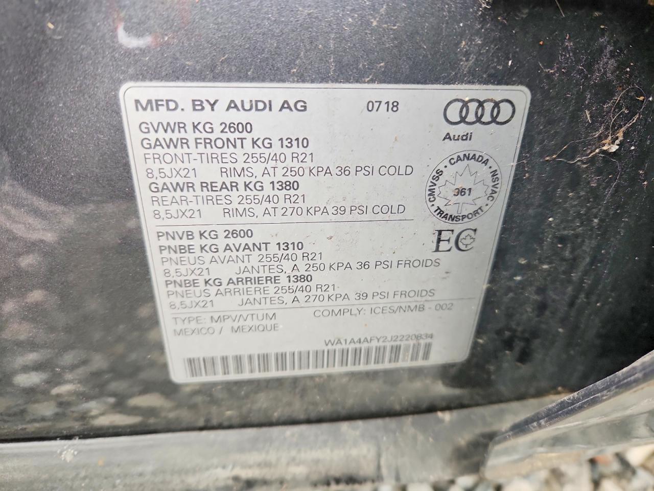 2018 AUDI SQ5
