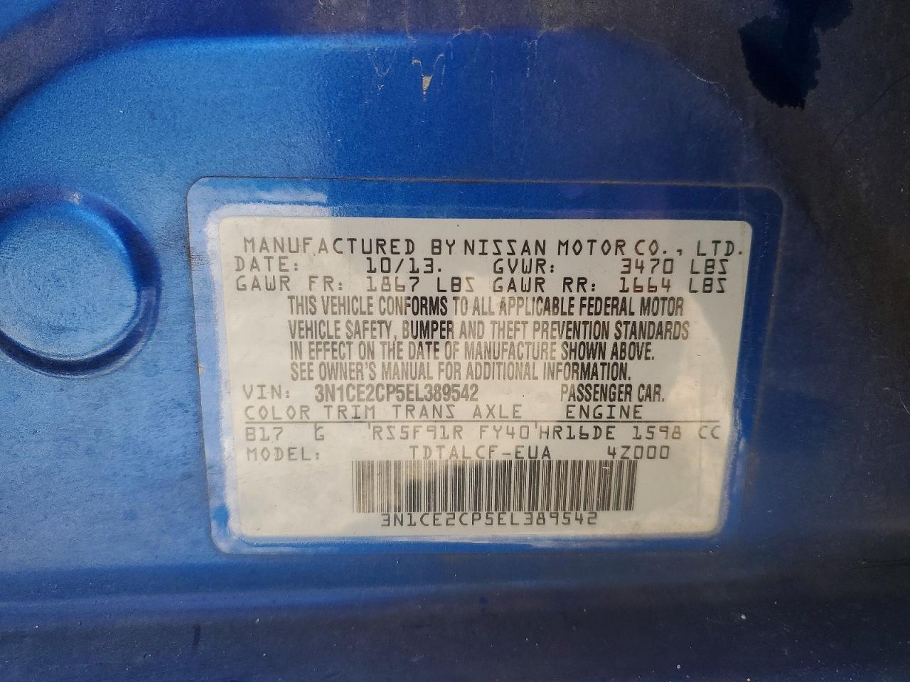 2014 NISSAN Versa Note