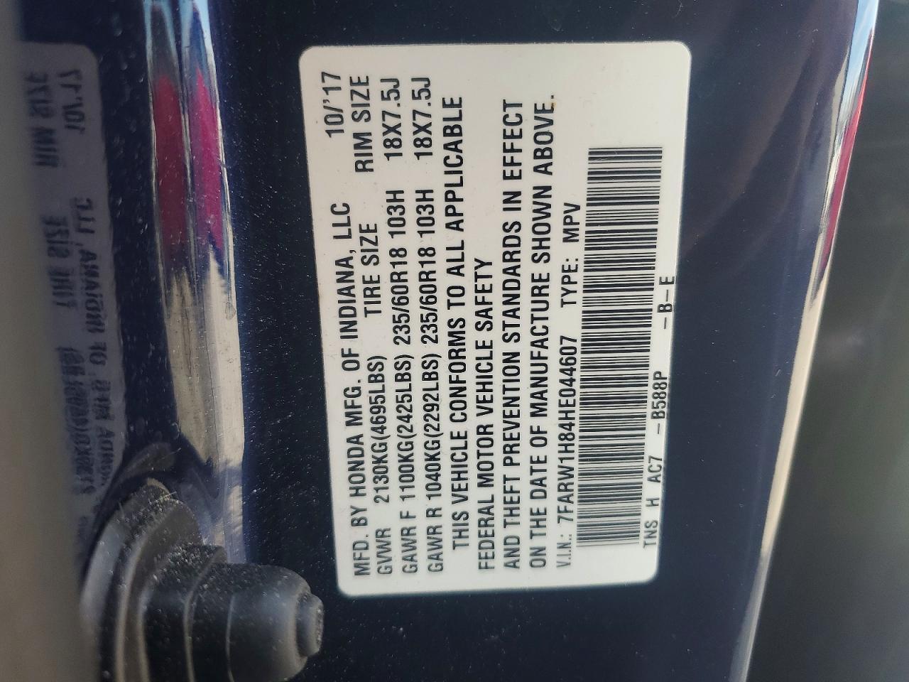 2017 HONDA CR-V
