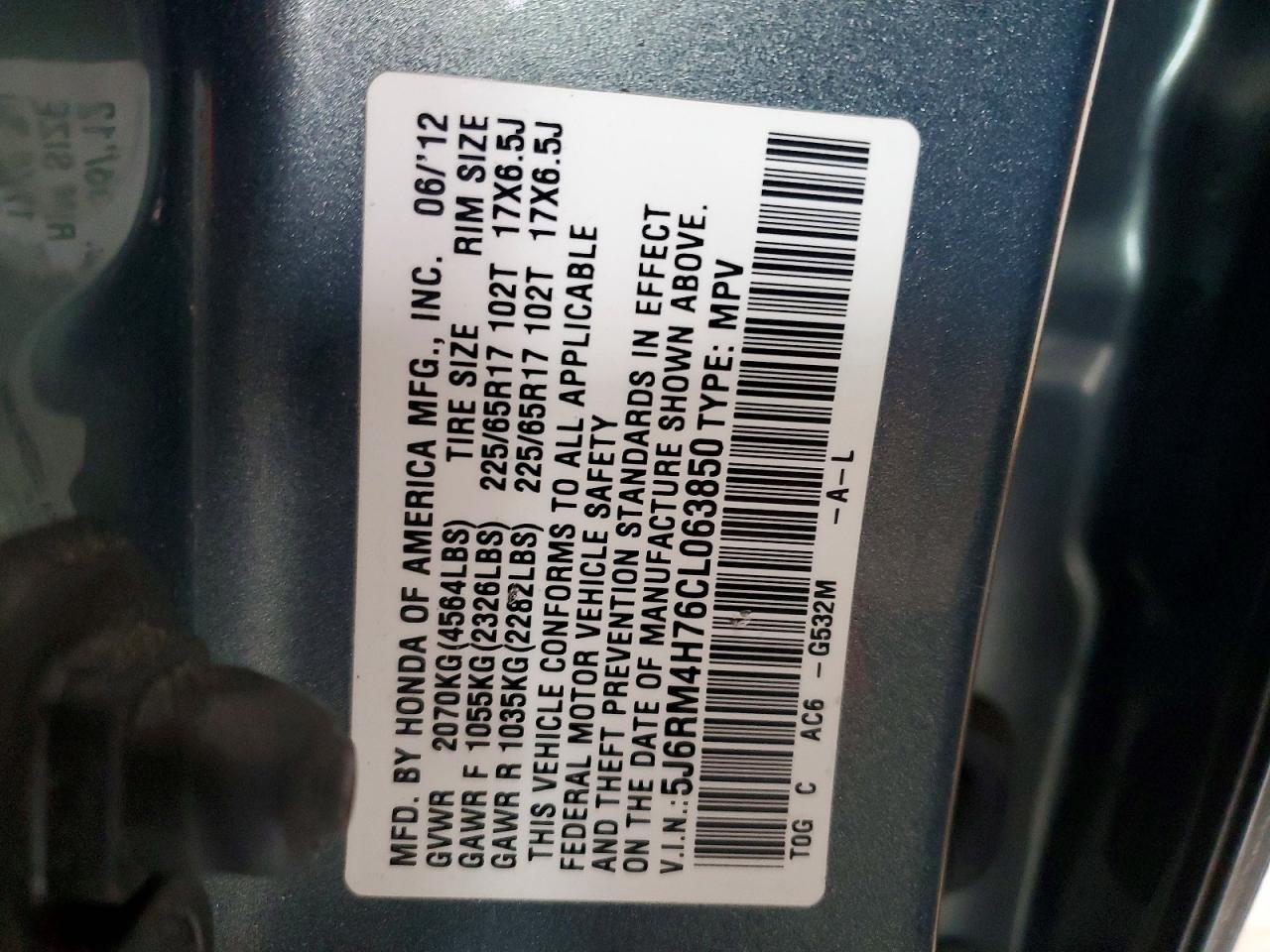 2012 HONDA CR-V