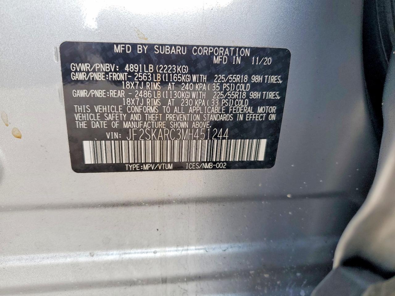 2021 SUBARU FORESTER