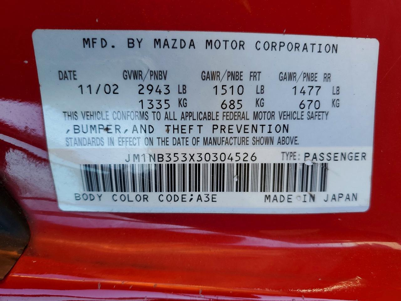 2003 MAZDA MX-5 Miata