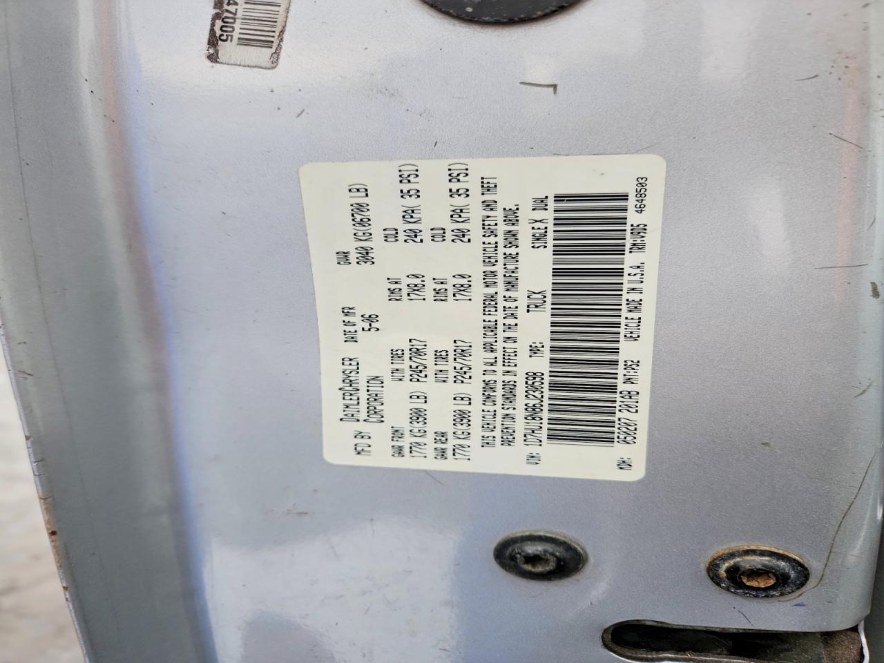 2006 DODGE RAM 1500