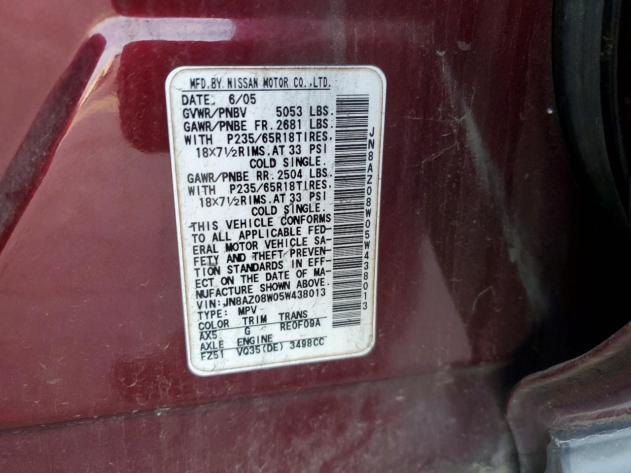 2005 NISSAN MURANO