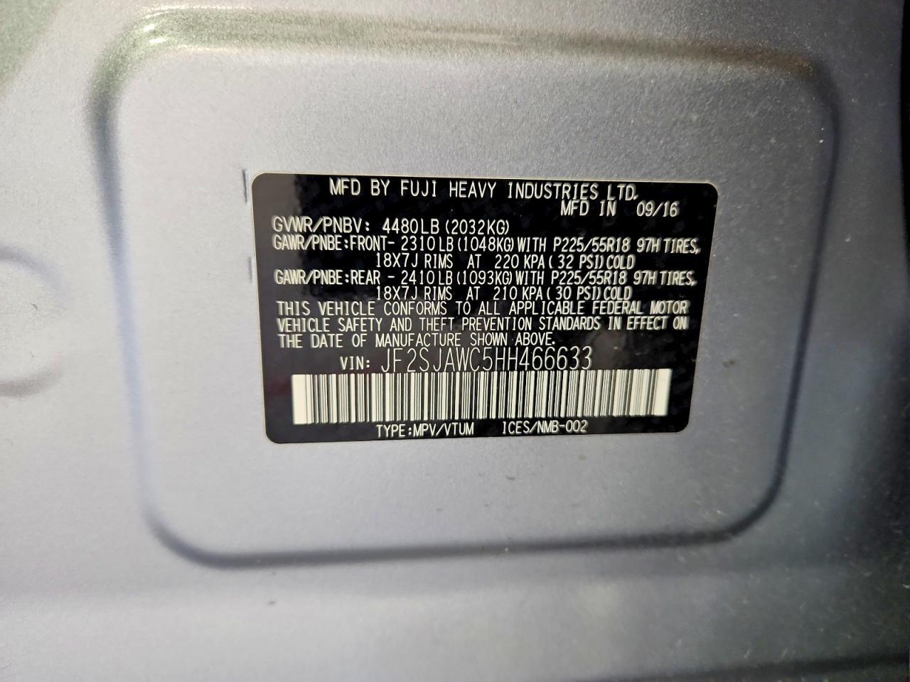 2017 SUBARU FORESTER