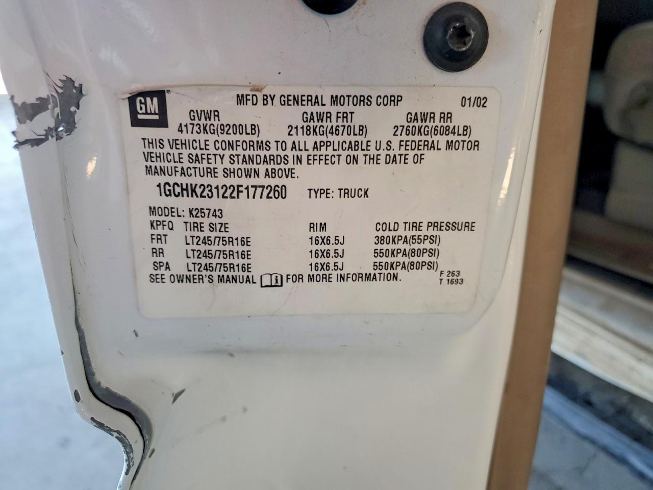 2002 CHEVROLET Silverado 2500