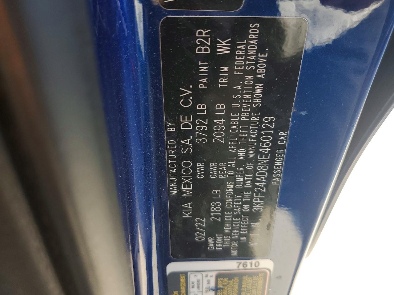 2022 KIA FORTE