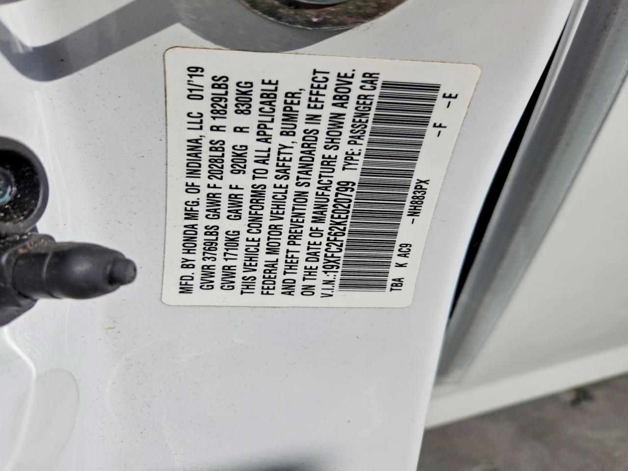 2019 HONDA CIVIC